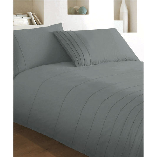 Brooklyn Charcoal Quilt Cover Set KING