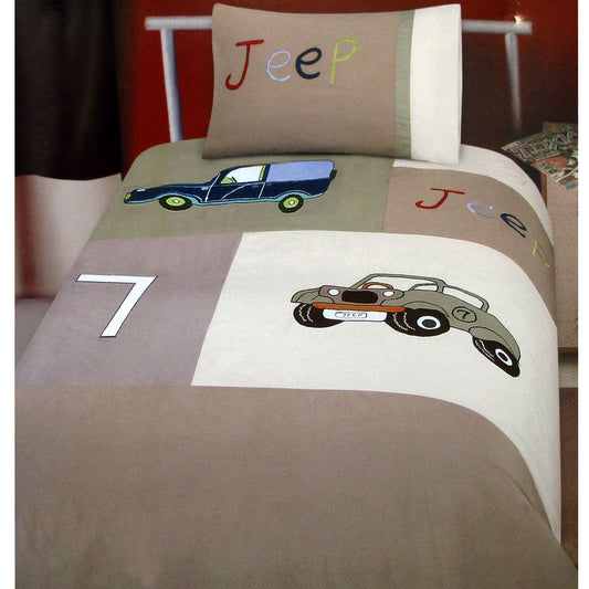 Jeep Classics Embroidered Quilt Cover Set SINGLE
