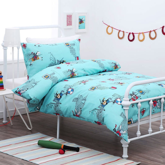 Knight Horse Polyester Cotton Quilt Cover Set SINGLE