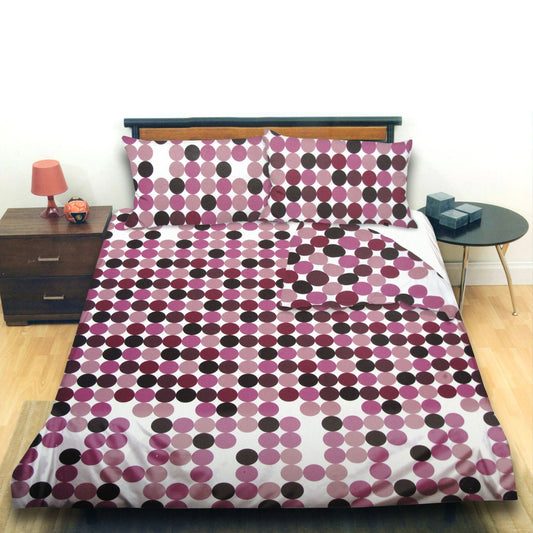 Opus Dots Mauve Quilt Cover Set QUEEN