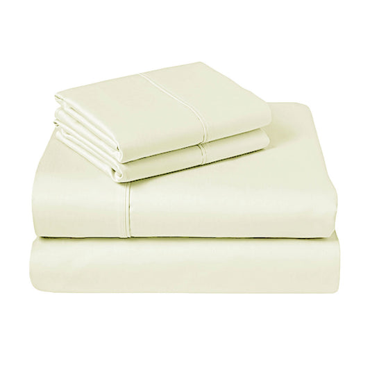 310TC Fusion Cotton Percale Sheet Set Ivory KING