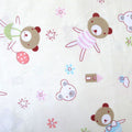 Bear Fashionista Baby 100% Cotton Printed Sheet Set Cot Size