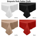 Emporio Slub Table Cloth White 130 x 180 cm