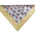 Gold Poinsettia Sheer Organza Glitter Table Cloth 150 x 305 cm