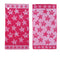 Jacquard Velour Reversible Beach Towel Hot Pink Stars