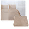 Tuberose Satin Embroidery Quilt Cover Set Latte Double