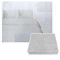 Tuberose Satin Embroidery Quilt Cover Set White Queen