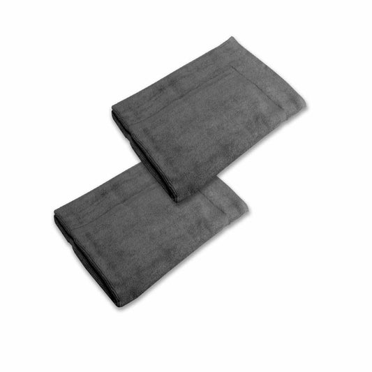 800GSM Set of 2 Cotton Bath Mats 50 x 70 cm Charcoal
