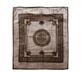 1000GSM Olympia Greek Key Luxury Quality 2 Ply Mink Blanket Queen Taupe