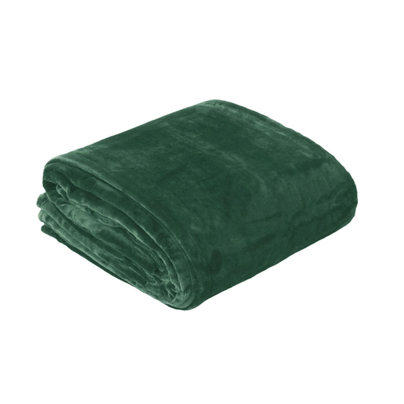 In 2 Linen 350GSM Plush Ultra Soft Velvet Touch Blanket Forest KING/SUPER KING