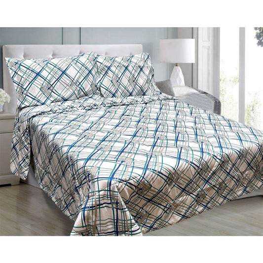 Hotel Living 3 Pce Light Weight Comforter Set QUEEN/KING Oscar Crisscross
