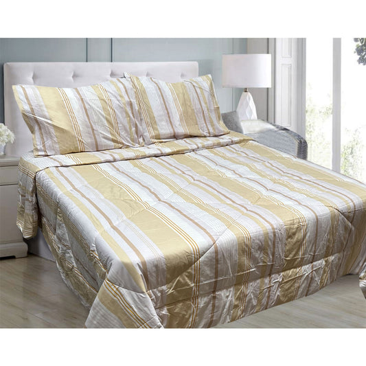 Hotel Living 3 Pce Light Weight Comforter Set QUEEN/KING Oscar Stripes