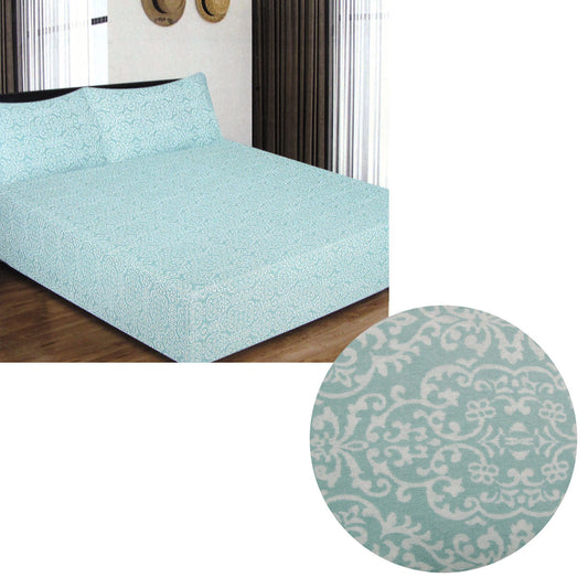 ICF Store Cotton Flannel Combo Fitted Sheet Set QUEEN Florencia