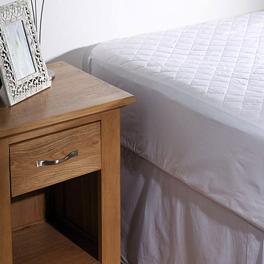 100% COTTON Quilted Mattress Protector 35cm Wall QUEEN