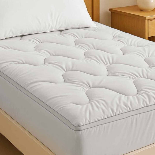 1000GSM Luxe Fully Fitted Mattress Topper 10cm thick with Fitted Skirt KING