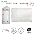 Repose Shredded Memory Foam Standard Pillow 47x73cm