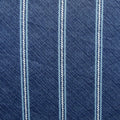 300TC Brian Navy Striped Reversible Cotton Quilt Cover Set Queen
