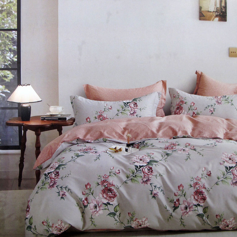 Caterina 300TC Reversible Cotton Quilt Cover Queen