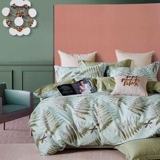 Echuca House 100% Cotton Reversible Quilt Cover Set QUEEN