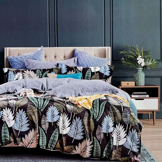 Fernando Valley 100% Cotton Reversible Quilt Cover Set KING