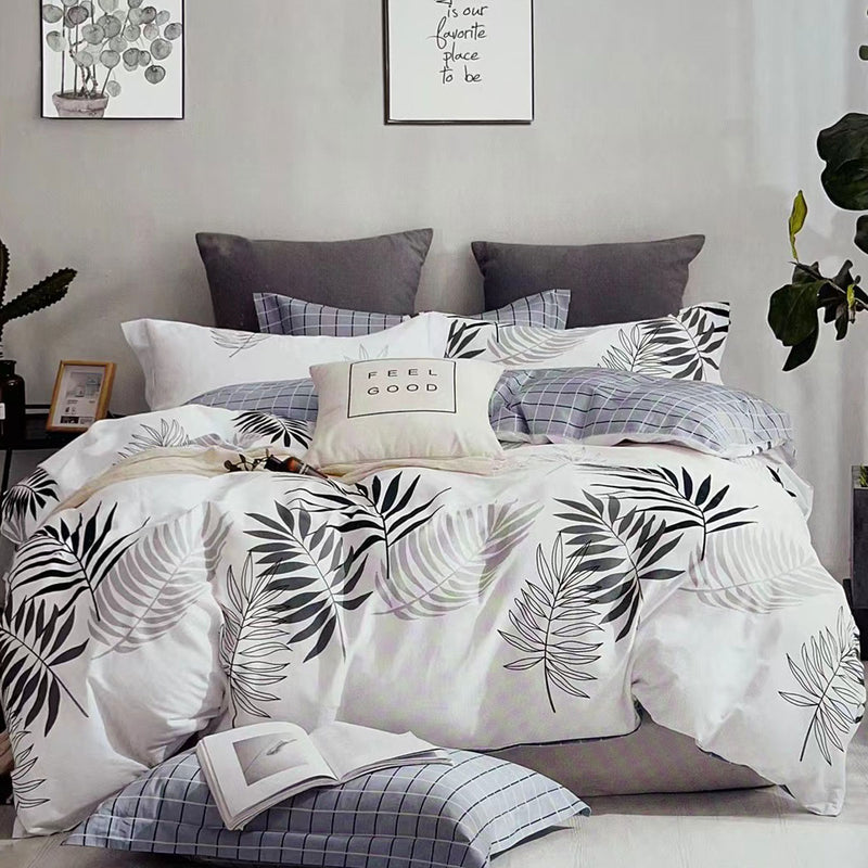 Fernwood Cotton Reversible Quilt Cover Set Queen Size Doona