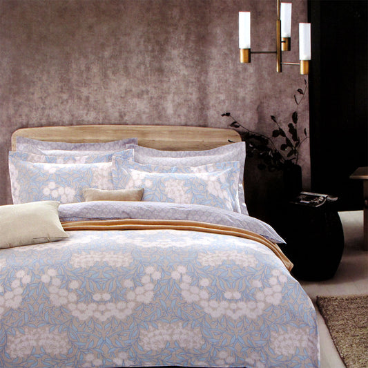 250TC Florence Cotton Reversible Quilt Cover Set QUEEN