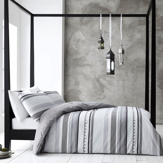 Gabrielle Grey Quilt Cover Set KING