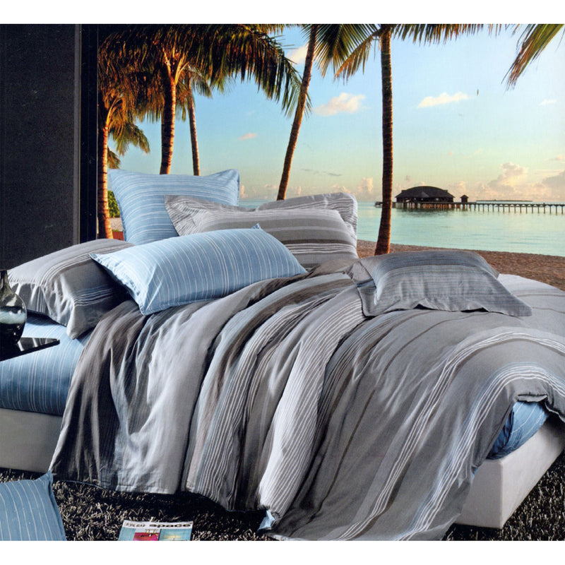 Manhattan 100% Cotton Quilt Cover Set - QUEEN