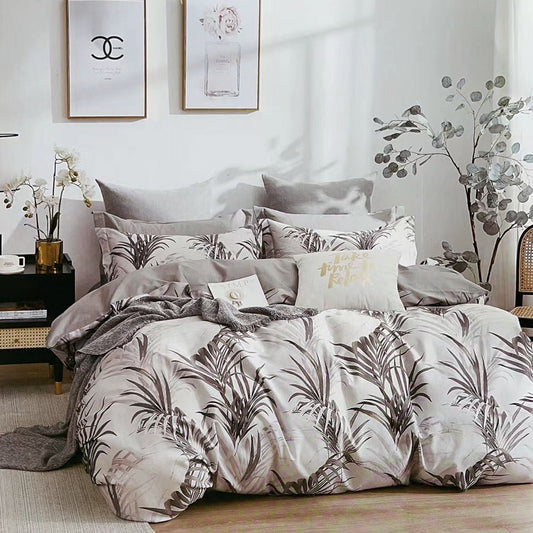Palm Bay 100% Cotton Reversible Quilt Cover Set KING