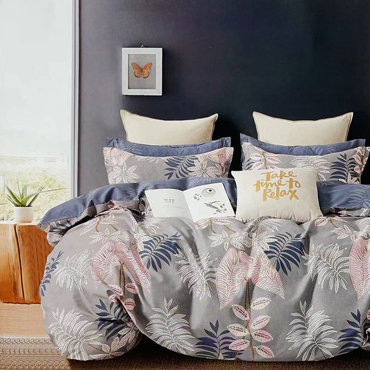 Pippa Lees 100% Cotton Reversible Quilt Cover Set QUEEN