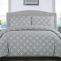 Artex Grey Stars Quilt Cover Set Queen