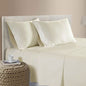 400TC Bamboo Cotton Sheet Set Cream Queen