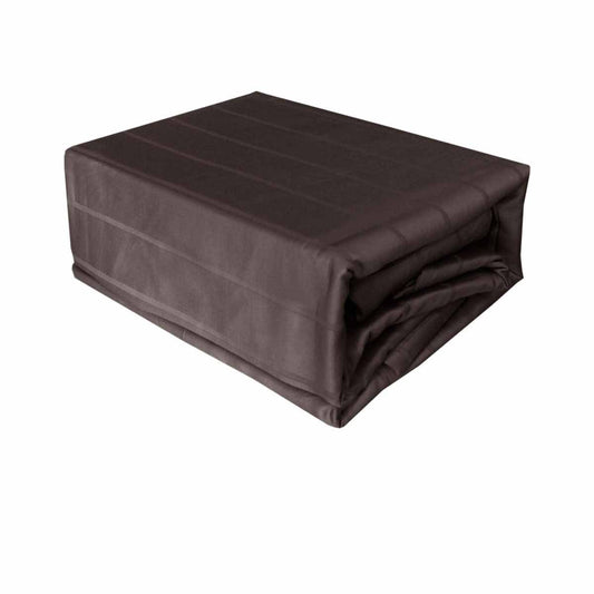Dark Chocolate 800TC Luxury Cotton Self-Stripe Sheet Set KING 40 cm Wall KING