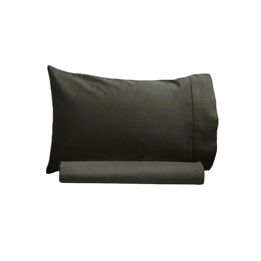 Artex 250TC 100% Cotton Sheet Set SINGLE Charcoal
