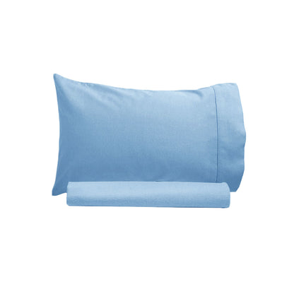 Artex 250TC 100% Cotton Sheet Set Single Sky
