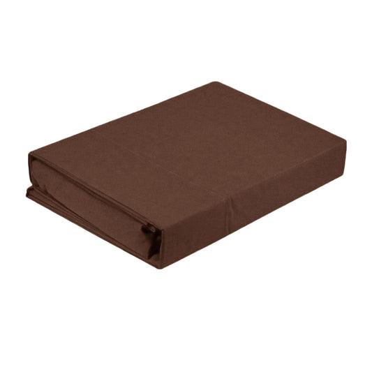 Artex Microfibre Sheet Set DOUBLE Chocolate