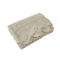 Linen Knitted Crochet Cotton Tablecloth Square 137 x 137cm Scalloped Edge 4-Seater