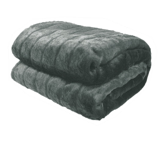 Faux Fur Animal Assorted Throw Rug Channel Grey