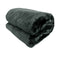 Faux Mink Throw Rug Charcoal Grey