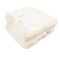 Ariana Long Fleece Faux Fur Throw Rug Cream