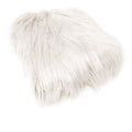 Mia Luxury Long Hair Faux Fur Throw Rug 127 x 152 cm Ivory