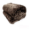 Shaye Luxury Range Faux Fur Throw Rug 127 x 152 cm Mexican Wolf
