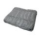 Cable Grey Knitted Throw Rug