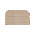 600GSM Set of 4 Combed Cotton Bath Towels 70 x 140 cm Latte (aka Frappe)