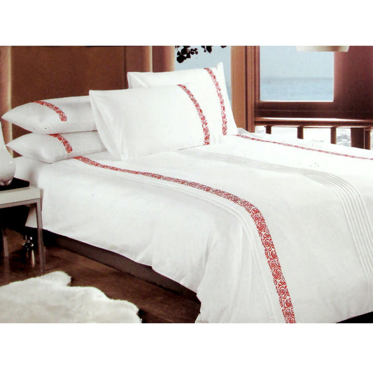 Metropolitan Haze Red Quilt Cover Set KING