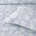 Bianca Laurieton Blue Jacquard Botanical Bedspread Set Double