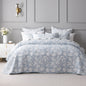 Bianca Laurieton Blue Jacquard Botanical Bedspread Set Queen