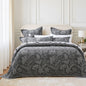 Bianca Maidstone Grey Floral Jacquard Bedspread Set Queen