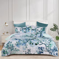 Bianca Woodbury White Botanical Printed Bedspread Set King Single
