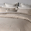 Bianca Bellagio Gold 6 Pcs Jacquard Geometric Comforter Set Super King